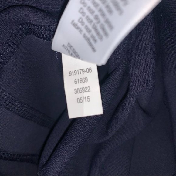 Athleta Leggings Size Extra Small XS Navy Blue Straight Up Pant Mid Rise Yoga - Picture 10 of 10